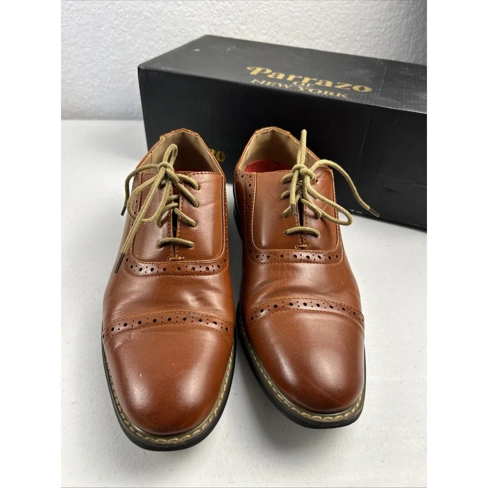 Parrazo of New York Men's Oxford Shoes‎ Brown Size 8 Lace Up